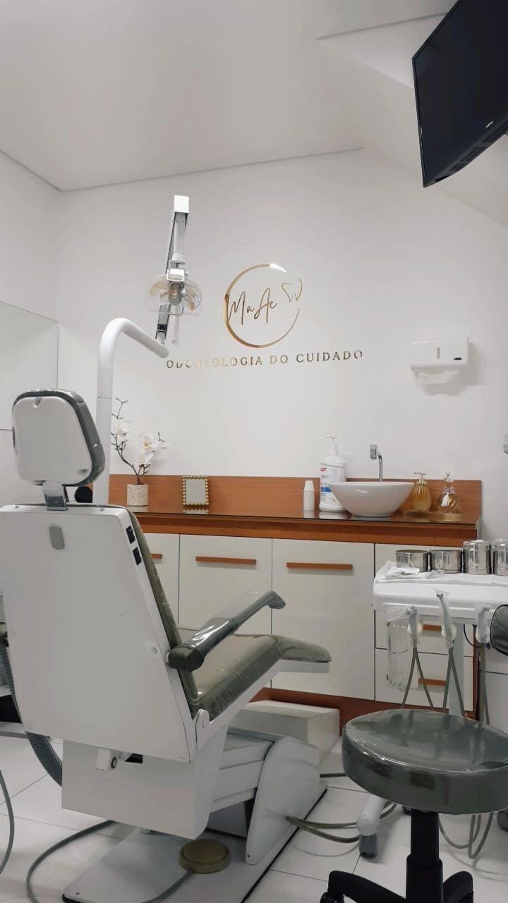 Vista da recepção do consultório MAAC Odontologia.